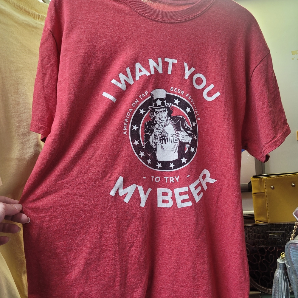 Red Graphic Tee with Bold Print